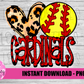 Cardinals Softball  PNG - Softball - Cardinals Sublimation design - Digital Download