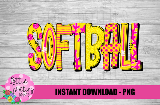Softball Png  - Softball Sublimation -  Instant Download - Digital Download