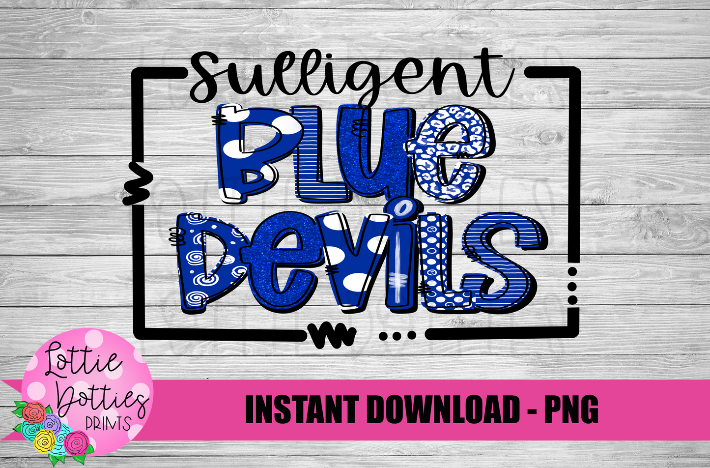 Sulligent Blue Devils Png - Blue Devils Sublimation Design - Digital Download