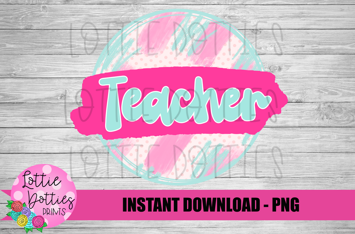 Monogram Teacher  Circle - Png - Teacher Circle - Sublimation - Digital Download