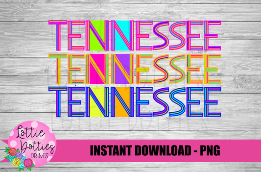 Tennessee -  Png - TN  Sublimation Design - Digital Download