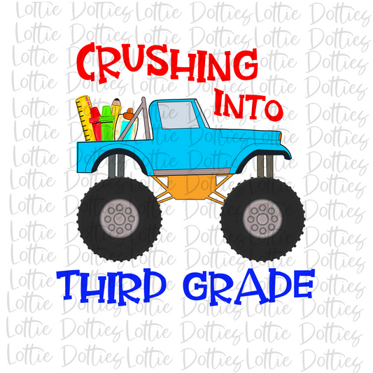 Crushing Into Third Grade - Monster Truck Png - Monster Truck Design - Monster Truck Design