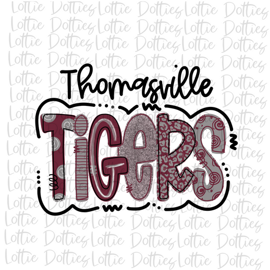 Thomasville Tigers PNG - Tigers Sublimation design - Digital Download