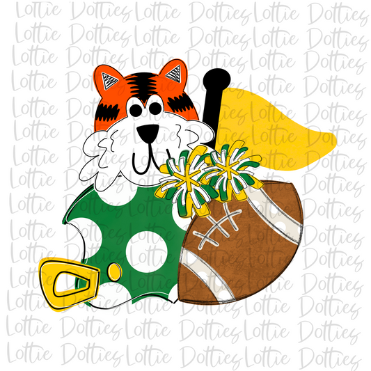 Tiger Png - Tiger Spirit Stack Design - School Spirit Design - Digital Download