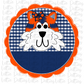 Tigers - PNG - Tiger Scallop  - Orange and Navy   - Sublimation - Digital Download