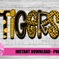 Tigers PNG - Tigers sublimation design - Digital Download - Black and Gold