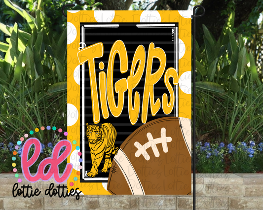 Tigers Flag - PNG - Tigers - Sublimation - Digital Download - Black and Gold