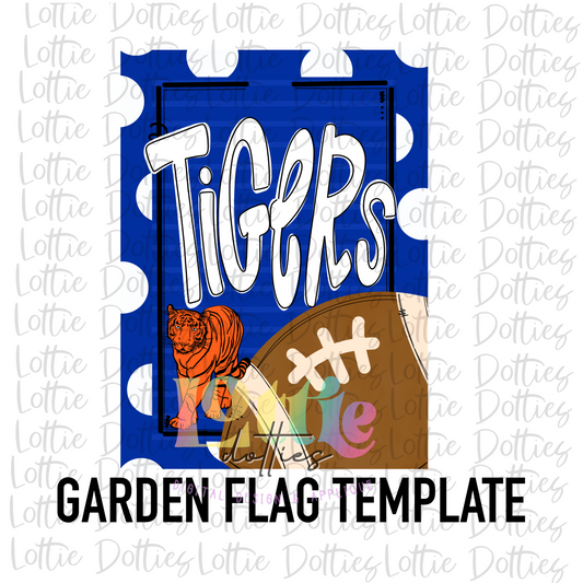 Tigers Flag - PNG - Tigers - Sublimation - Digital Download - Royal