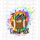 Tie Dye Tigers Football  - PNG - Football - Sublimation - Digital Download
