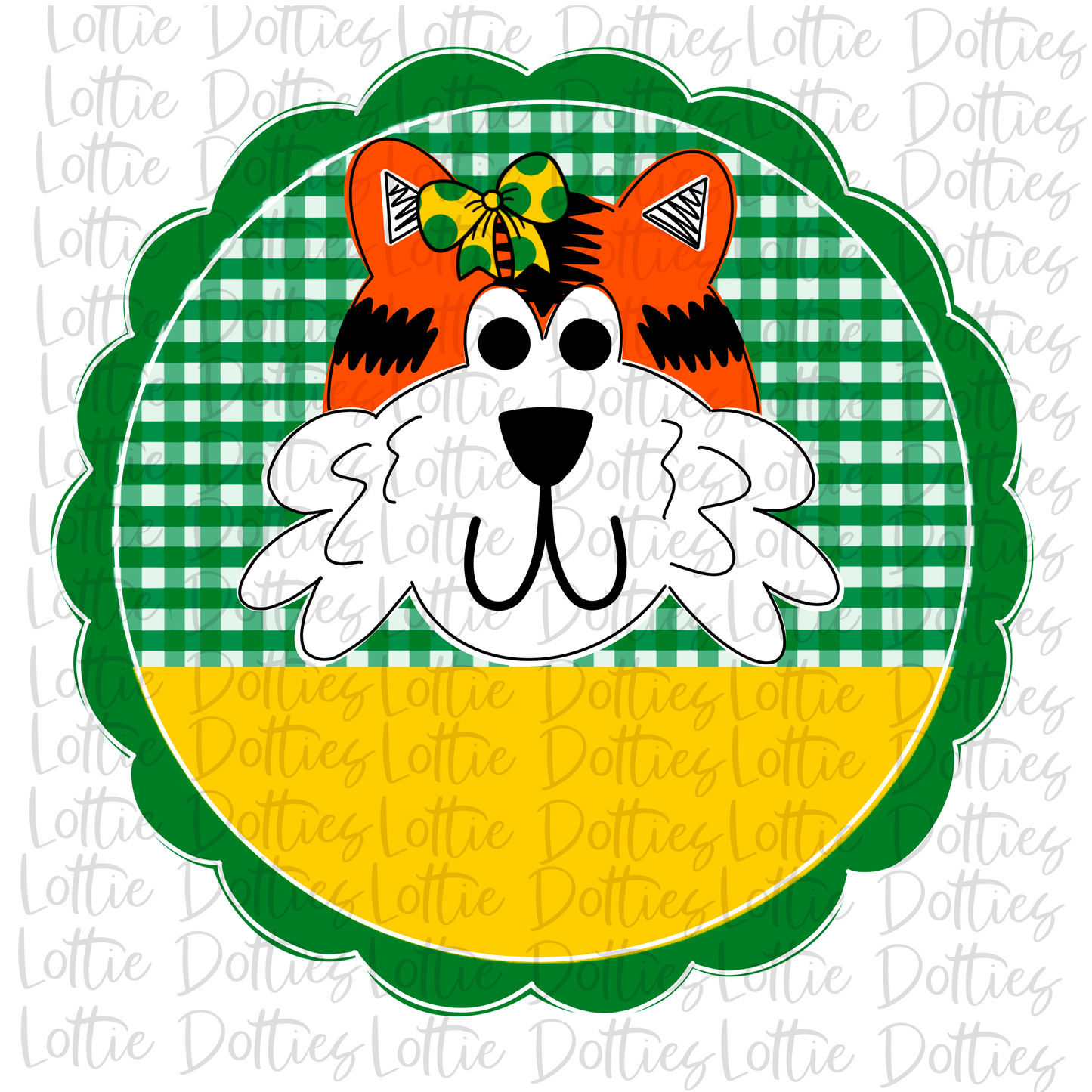 Tiger  Scallop  Png - Tiger Sublimation Design - School Spirit Design - Digital Download