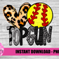 Peace Love Softball - Topgun  Png - Mascot - Sublimation Design - Digital Download