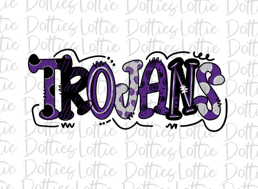 Trojans PNG - Trojans sublimation design - Digital Download