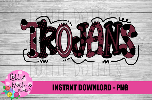 Trojans PNG - Trojans sublimation design - Digital Download