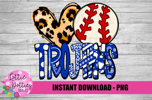 Trojans Baseball  PNG - Trojans sublimation design - Digital Download