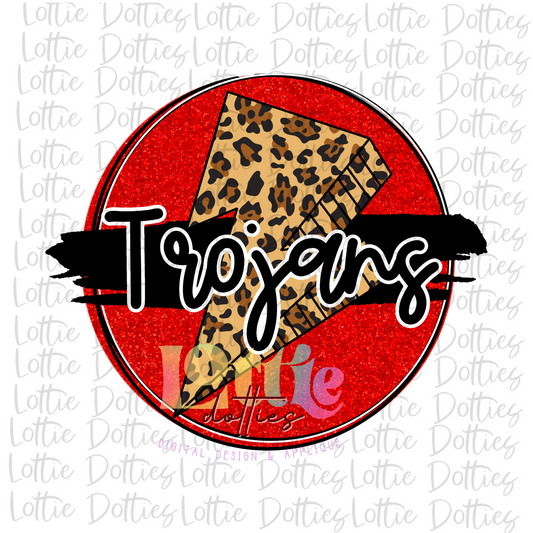 Trojans PNG - Trojans Sublimation Design - Red and Black - Digital Download