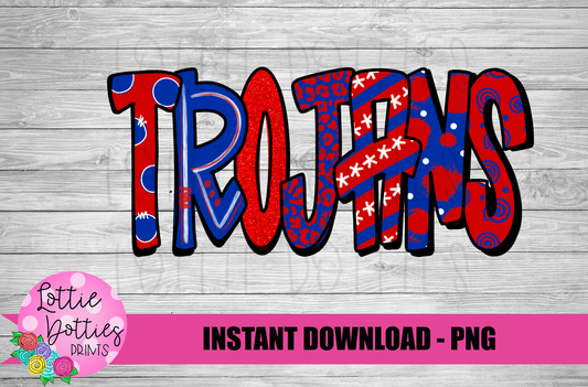 Trojans PNG - Trojans sublimation design - Digital Download