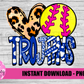 Peace Love Softball Trojans PNG - Trojans sublimation design - Digital Download
