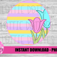 Tulip Circle - PNG - Spring - Sublimation -Digital Download
