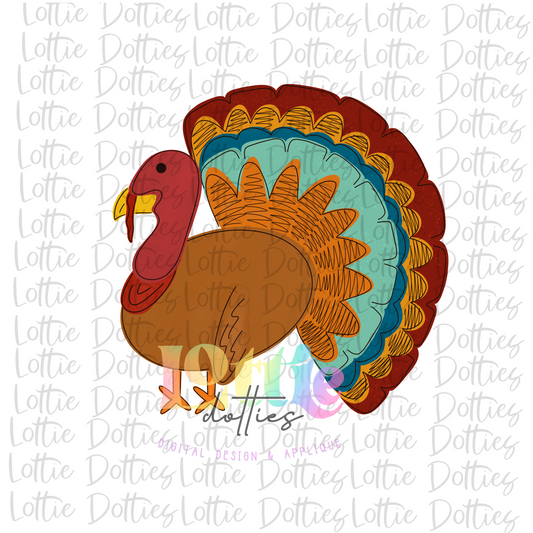 Turkey Png - Boy  Turkey Sublimation Design- Digital Download