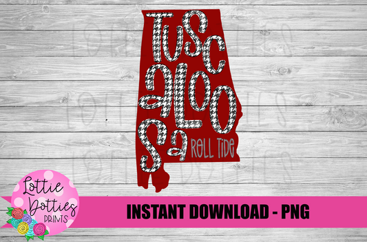 Tuscaloosa Png - AL sublimation design - State -  Digital Download