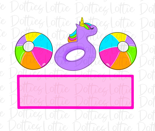 Unicorn Trio - PNG - Summer -Sublimation - Digital Download