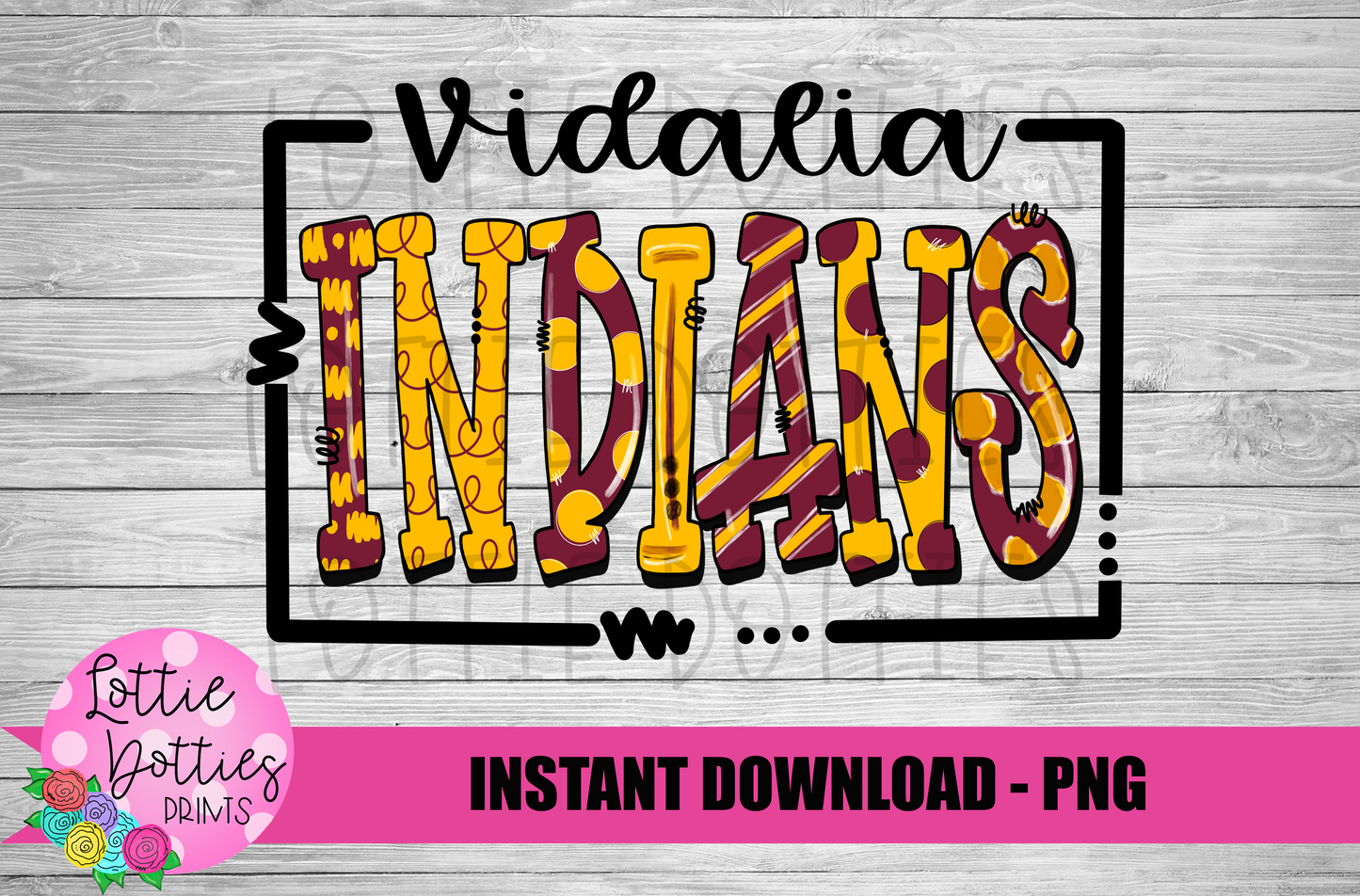 Vidalia  Indians PNG -  Indians sublimation design - Digital Download