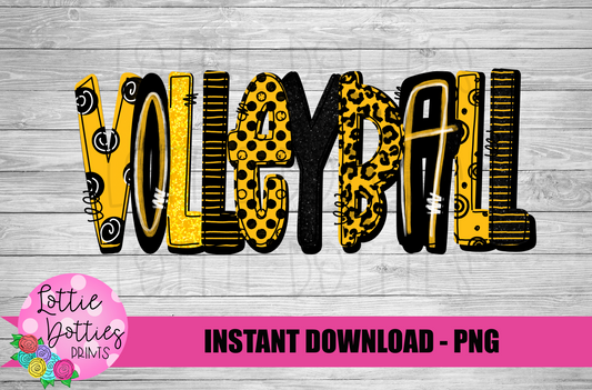 Volleyball PNG - Volleyball Sublimation Design- Digital Download