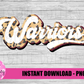 Warriors Png - Mascot  Sublimation Design - Digital Download