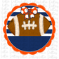 Football - PNG - Football Scallop - Sublimation - Digital Download