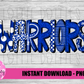 Warriors Png - Mascot  Sublimation Design - Digital Download