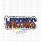 Warriors Png - Mascot  Sublimation Design - Digital Download - Ombre Royal and Orange