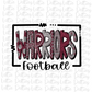 Warriors Football  Png - Maroon and Gray - Sublimation Design - Digital Download