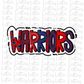 Warriors Png - Warriors - Mascot  Sublimation Design - Digital Download - Red and Navy