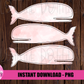 Whale Png - Whale Pink  - Summer Sublimation Designs - Digital Download