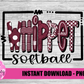 Whippet Softball  - PNG - Whippet Sublimation - Digital Download