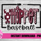 Whippet Baseball  - PNG - Whippet Sublimation - Digital Download