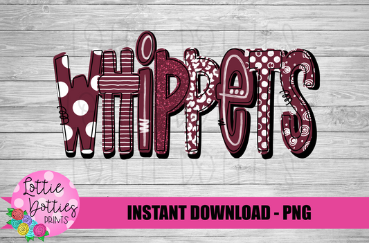 Whippets - PNG - Whippets Sublimation - Digital Download