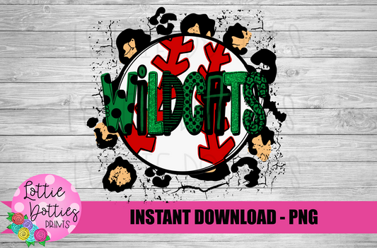 Wildcats Baseball  PNG - Wildcats -  sublimation design - Digital Download