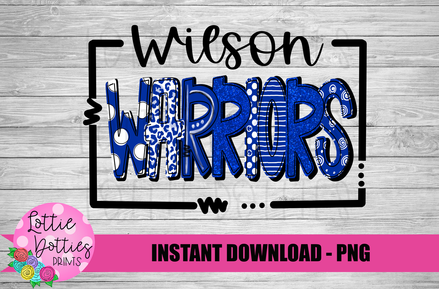 Wilson Warriors Png - Mascot  Sublimation Design - Digital Download