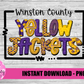 Winston County Yellow Jackets PNG - Yellow jackets PNG - Instant Download - Digital Download