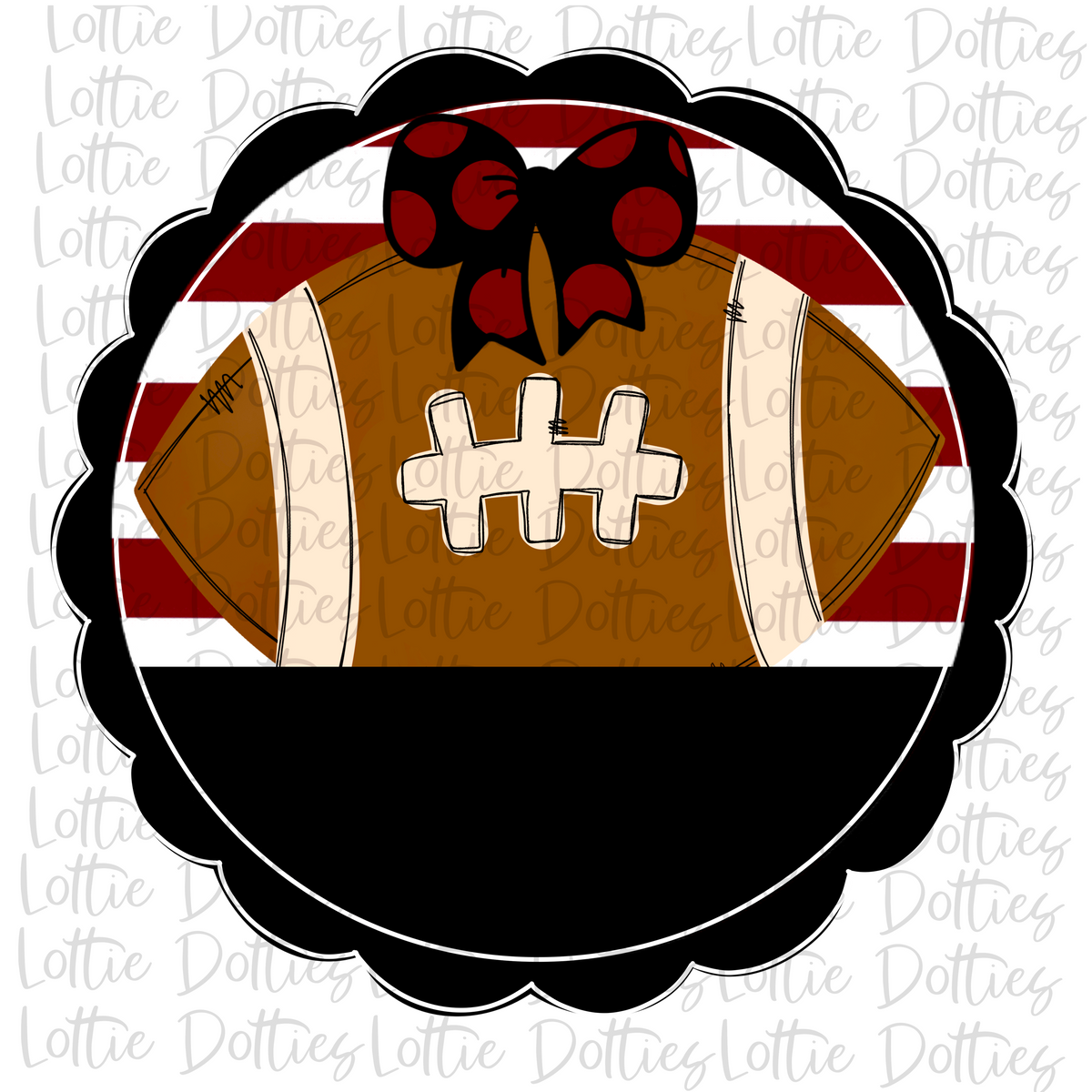 Football - PNG - Football Scallop - Sublimation - Digital Download