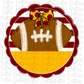Football - PNG - Football Scallop - Sublimation - Digital Download