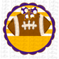 Football - PNG - Football Scallop - Sublimation - Digital Download
