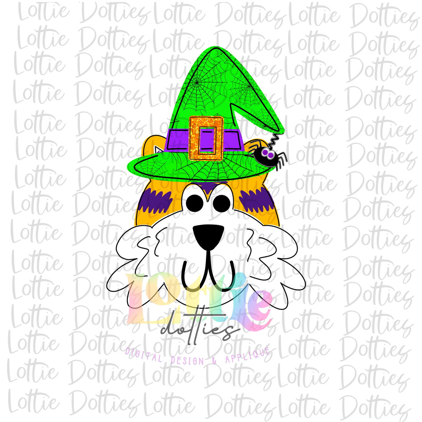 Tiger Halloween Witch   Png - Tiger Sublimation Design - Purple and Gold   Design - Digital Download