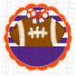 Football - PNG - Football Scallop - Sublimation - Digital Download