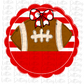 Football - PNG - Football Scallop  - Sublimation - Digital Download