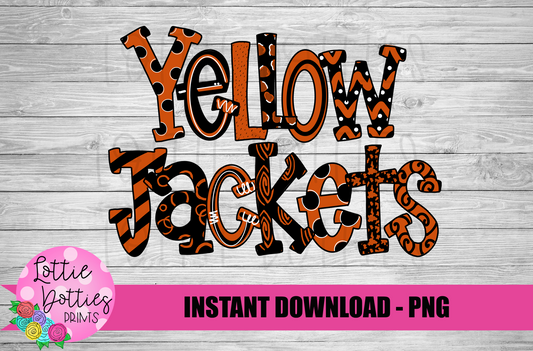 Yellow Jackets PNG - Yellow Jackets PNG - Instant Download - Digital Download