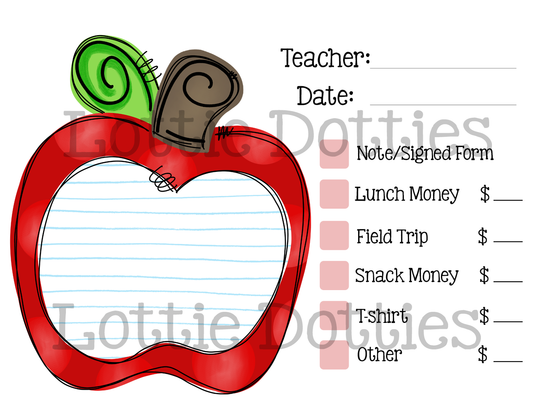 Teacher Note Template - Apple