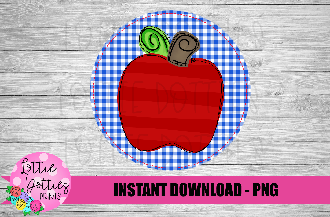 Back to School Png - Apple Png - Back to School Design - Faux Applique Apple Png - Digital Download