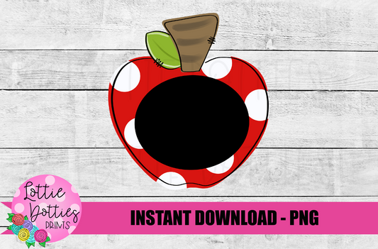 Apple Png - School Sublimation Design - Digital Download